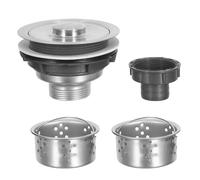 DIYEAH Ensemble de bonde d'évier de cuisine avec panier-filtre/bouchon, pièces de rechange en acier inoxydable