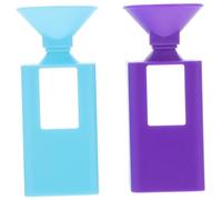 DIYEAH Entonnoirs à Perçage pour Peinture Diamant 4 Pièces, Outil Applicateur d'art, Organisateur de Peinture à Strass Violet et Bleu, Compatible Forets Carrés et Ronds, pour Bricolage