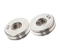 DIYEAH Entraînement du dévidoir de fil de soudage 2pcs, Roues à rainure moletée 0,6/0,8 MM, Acier, robuste, pour soudeur fil fourré et poste à souder Mig/Mag
