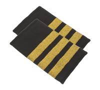 DIYEAH Épaulettes Dorées pour Toile Résistante Décoration Professionnelle pour Hommes Style Barres Accessoire pour Costume et Formation Aéronautique