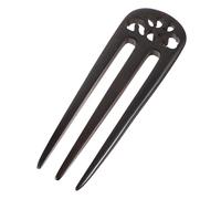 DIYEAH Épingle à Cheveux Chignon en Bois Naturel, Fourchette à 3 Dents pour Coiffures Vintage, Accessoire Coiffure Femme Résistant, pour Soirées et Mariages