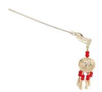 DIYEAH Épingle à Cheveux de Style Classique Chinois Lanterne Lumineuse en Métal Vintage Pompon Accessoire Confortable et Polyvalent pour Engagements et Mariages