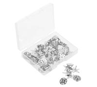 DIYEAH Épingle Petite Étoile Argentée Broche Étoile à Branches avec Attache Badge Classique pour Col Chapeau et Sac à Dos Accessoire pour Hommes