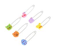 DIYEAH Épingles de Sûreté Bébé à Tête Animaux 30 Pièces, Accessoires pour Couches Lavables, Épingles de Sécurité en Acier Inoxydable, Protection Confortable pour -nés, Usage Quotidien