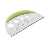 DIYEAH Éplucheur d'Herbes Multifonctionnel 7 Fentes en Acier Inoxydable Vert, Arracheuse de Feuilles pour Herbes et Feuilles de Légumes, Outil de Cuisine pour Cuisine et Préparation des