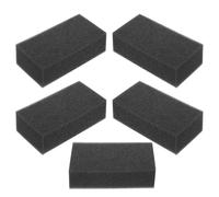 DIYEAH Éponge à Cheveux 5 Pièces Noire pour Salon Coiffure, Brosse Éponge Barbier et Plumeau, Accessoires Nettoyage Barbe et Coupe Cheveux Professionnels