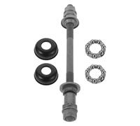 DIYEAH Essieu Arrière VTT 180 Mm Gris Robuste Roulements à Billes Lisses, Solide 9,5 Mm pour Moyeu Vélo, Outil de Mesure D'inclinaison et Réglage Jante, Accessoire Polyvalent pour Roues