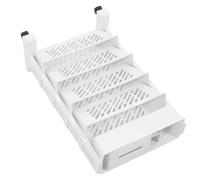 DIYEAH Étagère à Livres Mobile, Bibliothèque de Rangement à roulettes, Multi-Niveaux Ouverte, Plastique Blanc, Structure Stable, Grosse Capacité, pour Bureau et Classe