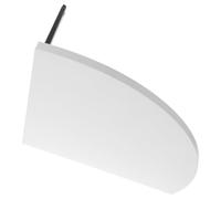 DIYEAH Étagère D’Angle Murale Flottante en Bois Blanc, Triangle Courbé | Installation Facile, Usage Multi-usage, Gain de Place, Salle de Bain Cuisine, Quincaillerie Incluse