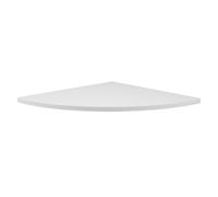 DIYEAH Étagère Murale D’Angle Support Triangulaire D’éventail en PVC | Étagère D’angle Murale sans Percer, Rangement Mural Créatif pour Clés et Objets, Blanc