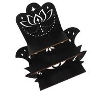 DIYEAH Étagère Murale Flottante Bois Présentoir Décoratif pour Pierres De Cristal Décoration Intérieure pour Salon Et Chambre