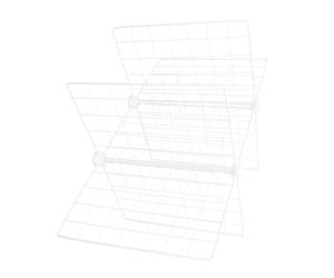 DIYEAH Étagères Métalliques pour Placard en Fer Blanc Structure Fine à 6 Grilles, Robuste et Facile D'entretien pour Rangement Alimentaire en Restaurant ou Garde-manger