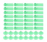 DIYEAH Étiquettes Auriculaires pour Moutons et Porcs sans Numéro, Lot de 100 Pièces en Plastique Vert, Identification Animale pour Gestion de Troupeau, Légères et Respirantes, Usage