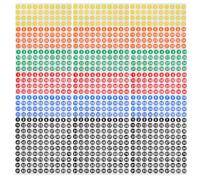DIYEAH Étiquettes Autocollantes Rondes Numérotées 1-100 10 MM Lot de 60 Pastilles Adhésives Multicolores Codage Couleur pour Tri Organisation de Fichiers et Congélation
