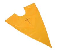 DIYEAH Étole de Chœur Réversible en Satin Doré avec Croix Brodée, Forme en V Élégante et Classique, pour Membres de L'église et Ministres Lors de Cérémonies Religieuses