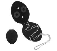 DIYEAH Étui Porte-Badge Ovale en Similicuir avec Clip Ceinture Métallique Fixe Porte-Badge à Chaîne Sécurisé pour Carte d'Identité Accessoire Polyvalent pour Usage Professionnel et