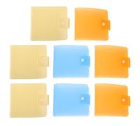 DIYEAH Étui Portefeuille pour 8 CD/DVD, étui de Rangement en Plastique avec Fermeture à Pression, classeur Portable pour Transporter des disques en Voyage ou Bureau, capacité de 24 disques