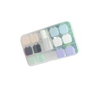 DIYEAH Étui pour Lentilles de Contact 6 Paires, Boîtier Mixte à Clapet, Matériau Solide, Compact et Portable, Kit de Rangement pour Voyages et Usage Quotidien