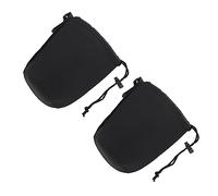 DIYEAH Étui Souple en Néoprène Noir pour Objectif D'appareil Photo Crochet, Design Élastique Ajustable, Lot de 2 Pièces, Protection Antichoc Pratique pour Photographe