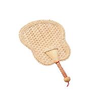 DIYEAH Éventail Main Tissé Artisanal Forme de Jonc Ventilateur Rafraîchissant Léger et Portable pour Décoration