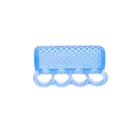 DIYEAH Exerciseur de Force pour Mains et Doigts avec 4 Trous, Bleu, Appareil de Rééducation Post-accident Vasculaire Cérébral, Entraîneur en Réadaptation Main Portable pour Personnes