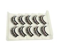 DIYEAH Faux Cils de Scène Noirs avec Diamant, 5 Paires Exagérées et Épais pour Maquillage Cosplay, Performance et Spectacle, Effet Volumineux et Haute Densité, Accessoire Maquillage