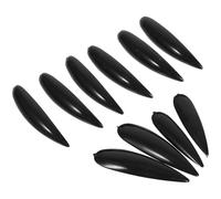 DIYEAH Faux Ongles Noirs en Plastique sans Marques 5 Pièces Chic et Élégants Halloween, Patch de Manucure Soigneusement Conçu Pose Facile pour Manucure pour Femmes