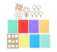DIYEAH Feuilles de Papier Vitrail Colorées 1 Set pour Artisanat Créatif Garçon et Filles Résistantes la Déformation Recourbement pour Loisirs Artistiques et Décoration