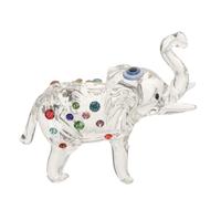 DIYEAH Figurine Animale Cristal avec Diamants Décoration Artisanale pour Maison et Bureau Symbole de Fortune Cadeau Anniversaire et Fête des Mères