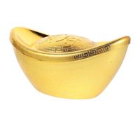 DIYEAH Figurine Yuan Bao du Nouvel an - Ornement en Forme de, Symbole de Richesse et de Chance Selon Le Feng Shui - Objet de Collection doré pour la décoration du Nouvel an Chinois du Cheval