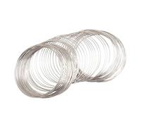 DIYEAH Fil Acier pour Fabrication de Bijoux DIY Fil Métallique Argenté pour Bracelets et Bagues Matériel et Durable pour Création Féminine