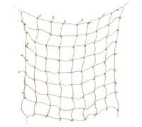 DIYEAH Filet d'escalade Tissé en Corde Naturelle Crochet Filet de Jeu Suspendu pour Perroquets et Hamsters et Petits Animaux D’Escalade et Hamac pour Cage L Taille Fine Accessoire Oiseau