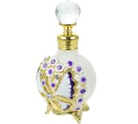 DIYEAH Flacon de Parfum en Verre 25 ML Style Vintage Décoratif Rechargeable pour Huile Essentielle et Parfum, Flacon Distributeur de Voyage Élégant, Bouteille de Potion Amour pour Usage