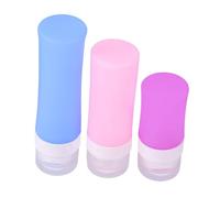 DIYEAH Flacons Souples de Voyage Anti-fuite 3 Pièces en Silicone sans Odeur, Bouteilles Rechargeables pour Lotion, Shampooing et Cosmétiques, Accessoires Pratiques pour Voyage Femme
