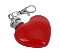 DIYEAH Flasque en Acier Inoxydable 1 Oz Forme Cœur Rouge Mini Bouteille Portable pour Camping et Voyage Porte-Clés Pratique et Léger Flasque à Whisky Compact et Solide