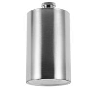 DIYEAH Flasque en Acier Inoxydable 250ml Cylindrique Argentée, Résistante aux Chocs et Portable pour Randonnée et Activités Extérieures