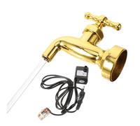 DIYEAH Fontaine Invisible à Robinet Décoratif pour Jardin et Cour Set Complet avec Pompe à Eau LED Tuyau Inclus Éclairage Créatif pour Décoration Extérieure