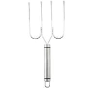DIYEAH Fourchette à Dinde en Acier Inoxydable 304 Multifonction 4 Têtes Lisses Résistantes à la Chaleur Ustensile de Cuisson pour Barbecue et Rôti pour Dinde Porc et Légumes Usage