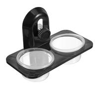 DIYEAH Gamelle Construction Solide pour Reptiles en Plastique Noir et Vis Récipient Alimentaire Pratique pour Terrariums en Verre ou Boîtes en Acrylique pour Caméléons