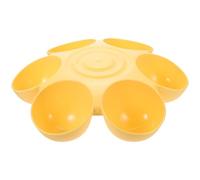 DIYEAH Gamelle Fleurie Multifonction pour Chats et Chiens, Plastique | Six Compartiments Séparés, Base Stable Large, Bords Lisses, Réduit les Éclaboussures