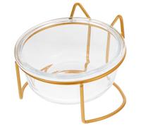 DIYEAH Gamelle pour Chat Surélevée en Verre à Bord Incliné | Bol Incliné, Design Relevé, Usage Eau et Nourriture, Nettoyage Facile, Forme Oblique