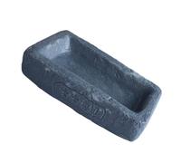 DIYEAH Gamelle pour Reptiles de Pierre Gris, Bassin Alimentaire Antidérapant pour Tortues, Serpents et Araignées, Récipient Solide pour Terrarium, Accessoire pour Nourrir Petits Animaux