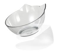 DIYEAH Gamelle Surélevée Inclinée pour Chats et Chiens Bol Plastique Anti-gaspillage Protection du Cou Vomissements Bol Transparent Élevé pour Animaux Domestiques