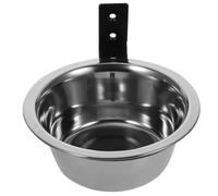 DIYEAH Gamelles Murales Surélevées pour Grands Chiens en Acier Inoxydable Bol d'eau et Nourriture Suspendu Support Mural Robuste Convient aux Chiens Actifs 1 Lot