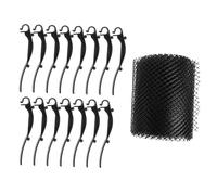 DIYEAH Garde Gouttière Maille Plastique Filet de Protection pour Gouttières de Jardin et Balcon Clous Réduit Débordement et Empêche les Débris et Animaux Entrer