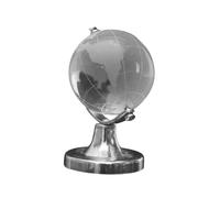 DIYEAH Globe Géographique Mini en Cristal Transparent, Décoration de Bureau Élégante pour Mariage et Fête, Ornement Terrestre Rotatif, Modèle Délicat pour Présent et Décoration