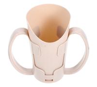 DIYEAH Gobelet Anti-déversement à Deux Anses pour Personnes Âgées, Tasse D'apprentissage Inclinée, 1 Pièce Couleur Peau, Coupe de Rééducation pour Dysphagie, Aide à Boire Sécurisée