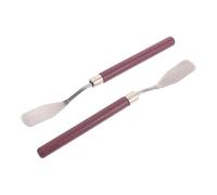 DIYEAH Grattoir à Cendres pour Moxibustion 2pcs Manche en Bois et Lame en Métal, Outil Pratique Isolant la Chaleur pour Nettoyage à Domicile