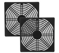 DIYEAH Grille de Protection pour Ventilateur de Boîtier PC Carrée Noire | 2 Pièces, Nylon Résine Fibre, Filtre Anti-poussière, pour Serveur et Intérieur de Boîtier