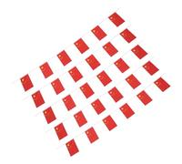 DIYEAH Guirlande 10 Mini Chinois Drapeaux de Polyester Rouge, Assortiment de 30 Pièces sur Mètres, Décoration Polyvalente Design Festif pour Fenêtres et Cheminées